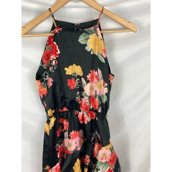 Petal + Pup Sarona Halterneck Maxi Dress Black Floral Size 2 - Picture 7 of 12